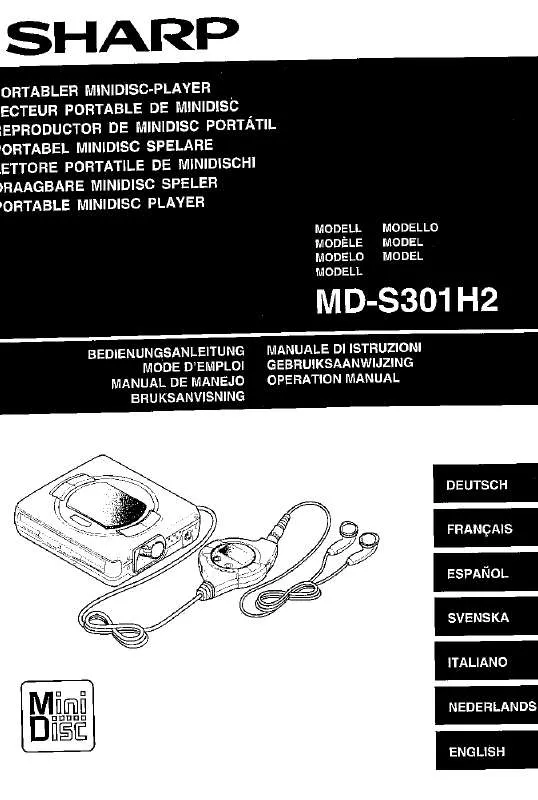 Mode d'emploi SHARP MD-S301H2