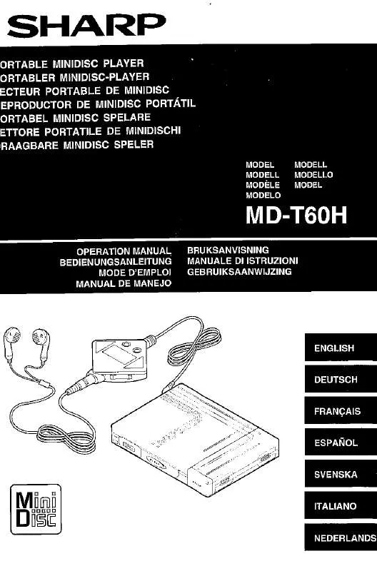 Mode d'emploi SHARP MD-T60H