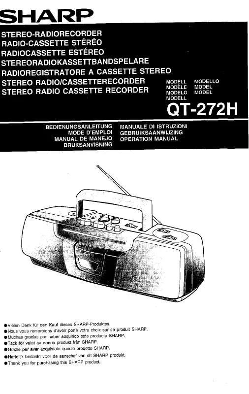 Mode d'emploi SHARP QT-272H