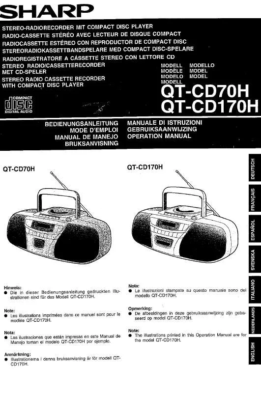 Mode d'emploi SHARP QT-CD70H