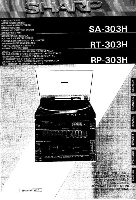 Mode d'emploi SHARP RP-303H