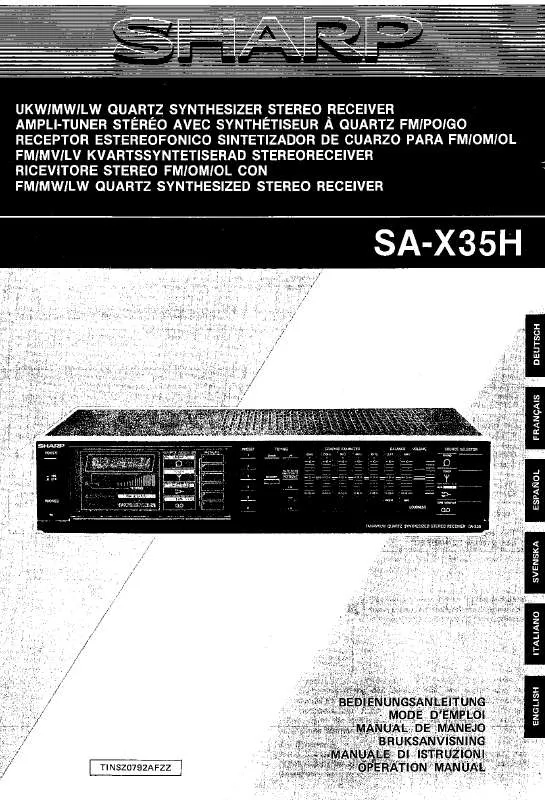 Mode d'emploi SHARP SA-X35H