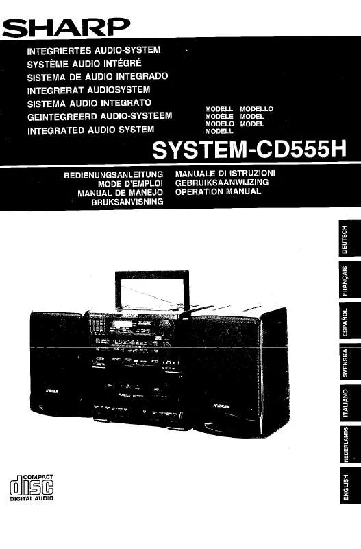 Mode d'emploi SHARP SYSTEM-CD555H