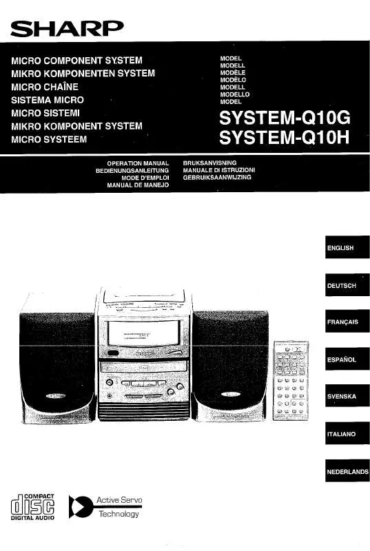 Mode d'emploi SHARP SYSTEM-Q10G