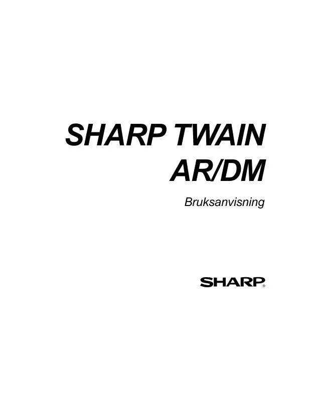 Mode d'emploi SHARP TWAIN DM