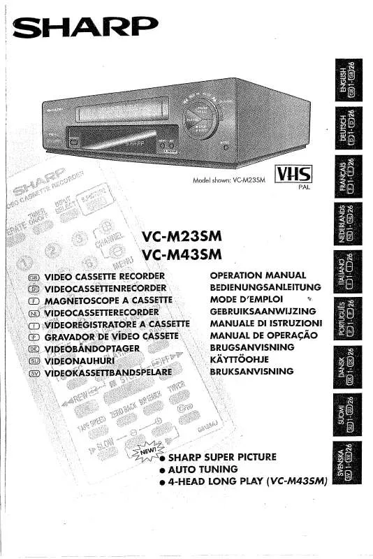 Mode d'emploi SHARP VC-M23SM