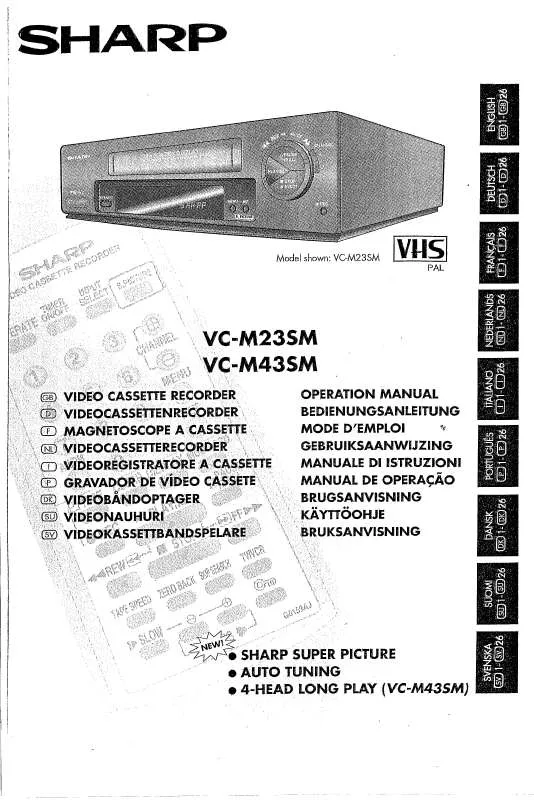 Mode d'emploi SHARP VC-M43SM