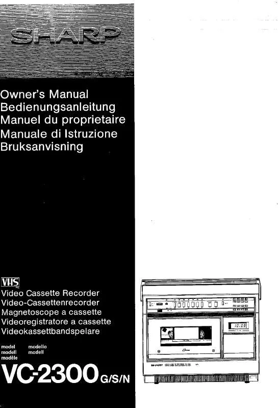 Mode d'emploi SHARP VC-2300N