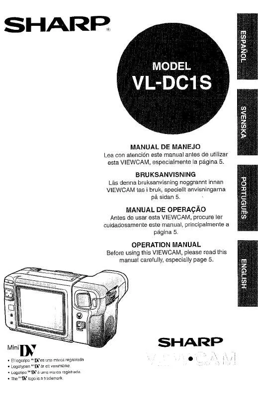 Mode d'emploi SHARP VL-DC1S