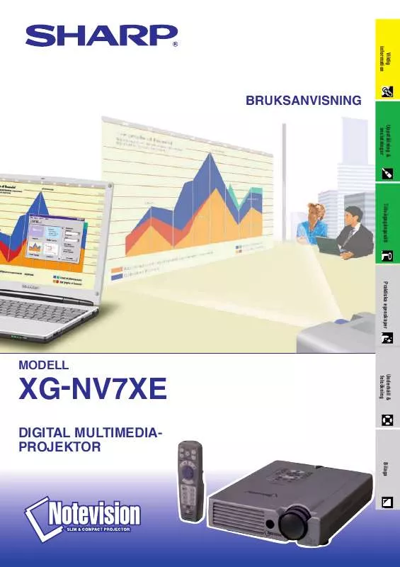 Mode d'emploi SHARP XG-NV7XE