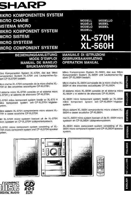 Mode d'emploi SHARP XL-560H