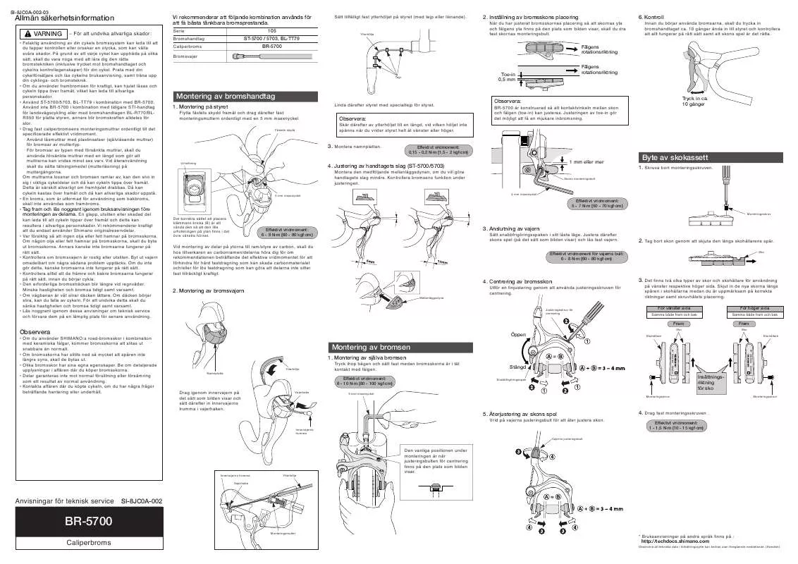 Mode d'emploi SHIMANO BR-5700