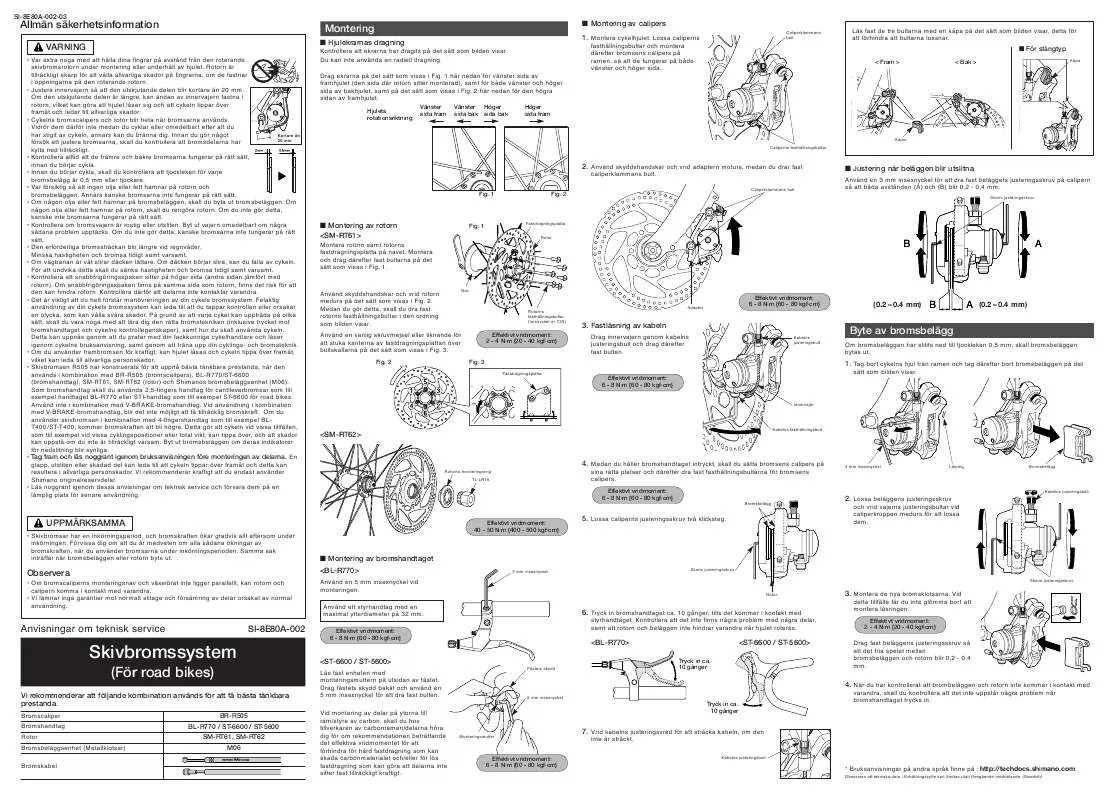 Mode d'emploi SHIMANO SI-8E80A