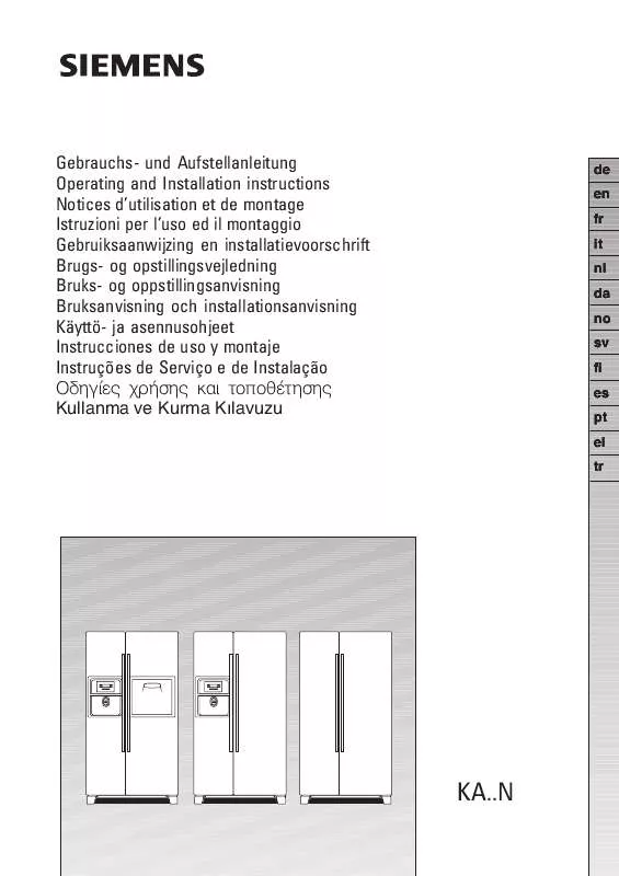 Mode d'emploi SIEMENS KA58NP90