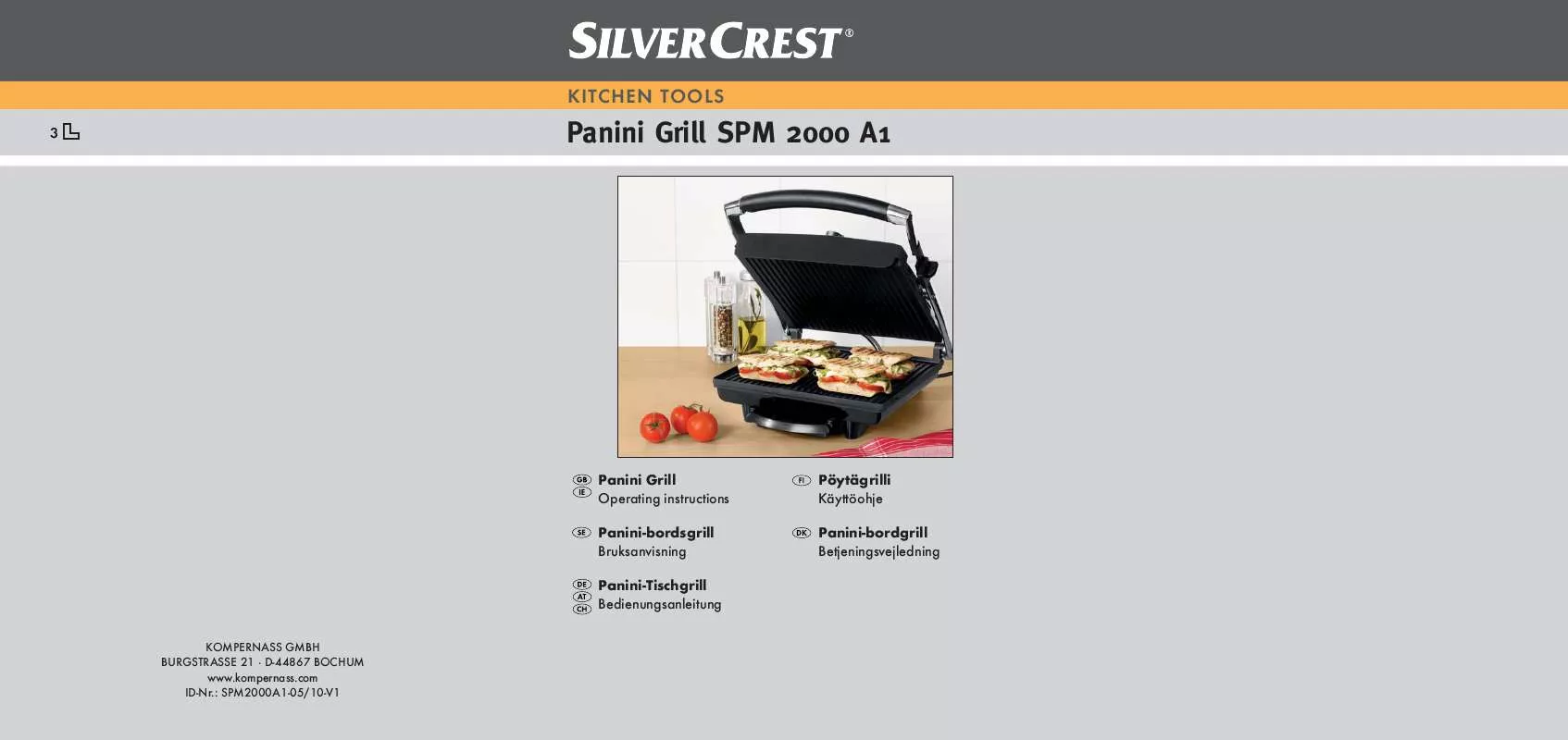 Mode d'emploi SILVERCREST SPM 2000 A1