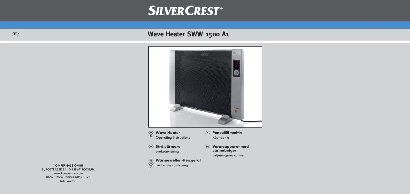 Mode d'emploi SILVERCREST SWW 1500 A1