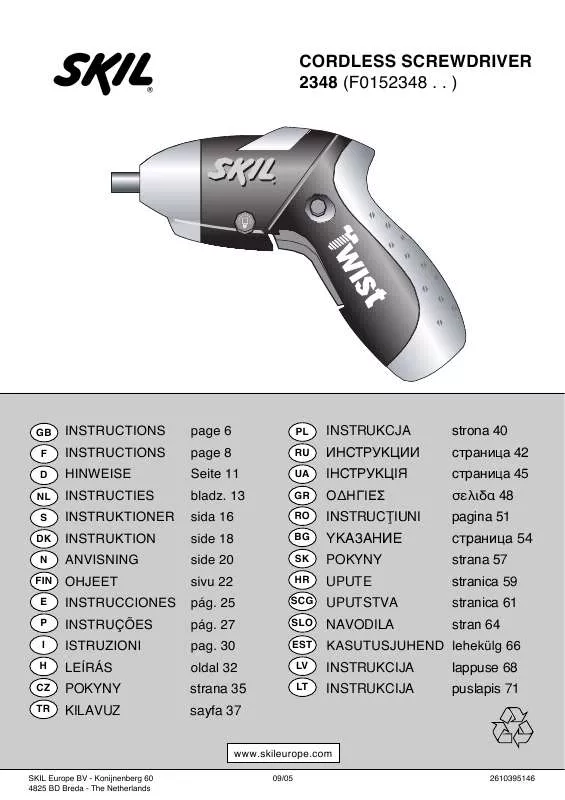 Mode d'emploi SKIL 2348