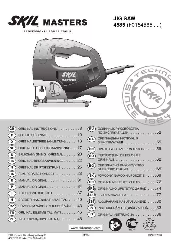 Mode d'emploi SKIL 4585