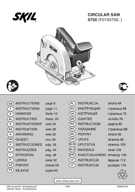 Mode d'emploi SKIL 5750