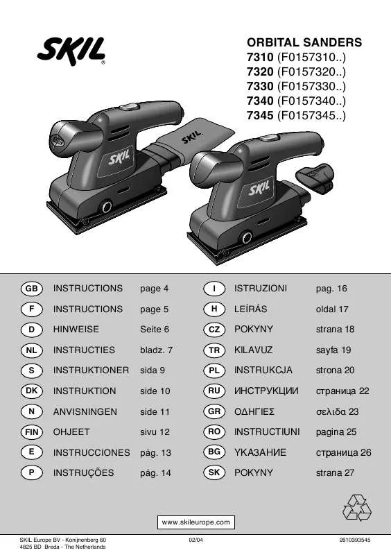 Mode d'emploi SKIL 7345