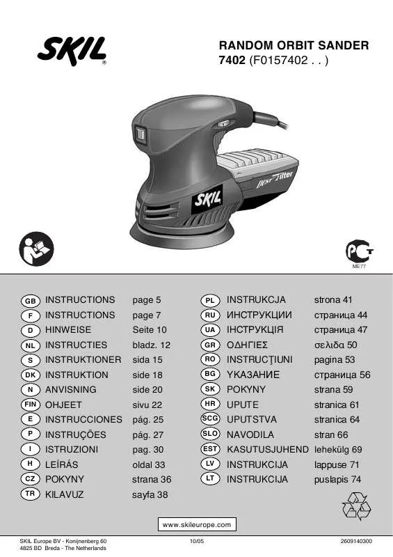 Mode d'emploi SKIL 7402