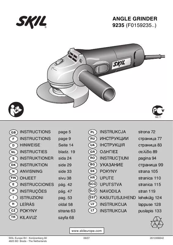 Mode d'emploi SKIL 9235