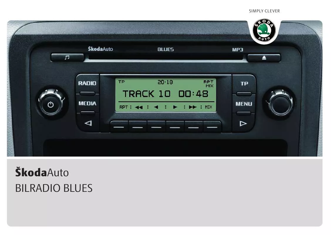 Mode d'emploi SKODA AUTORADIO BLUES