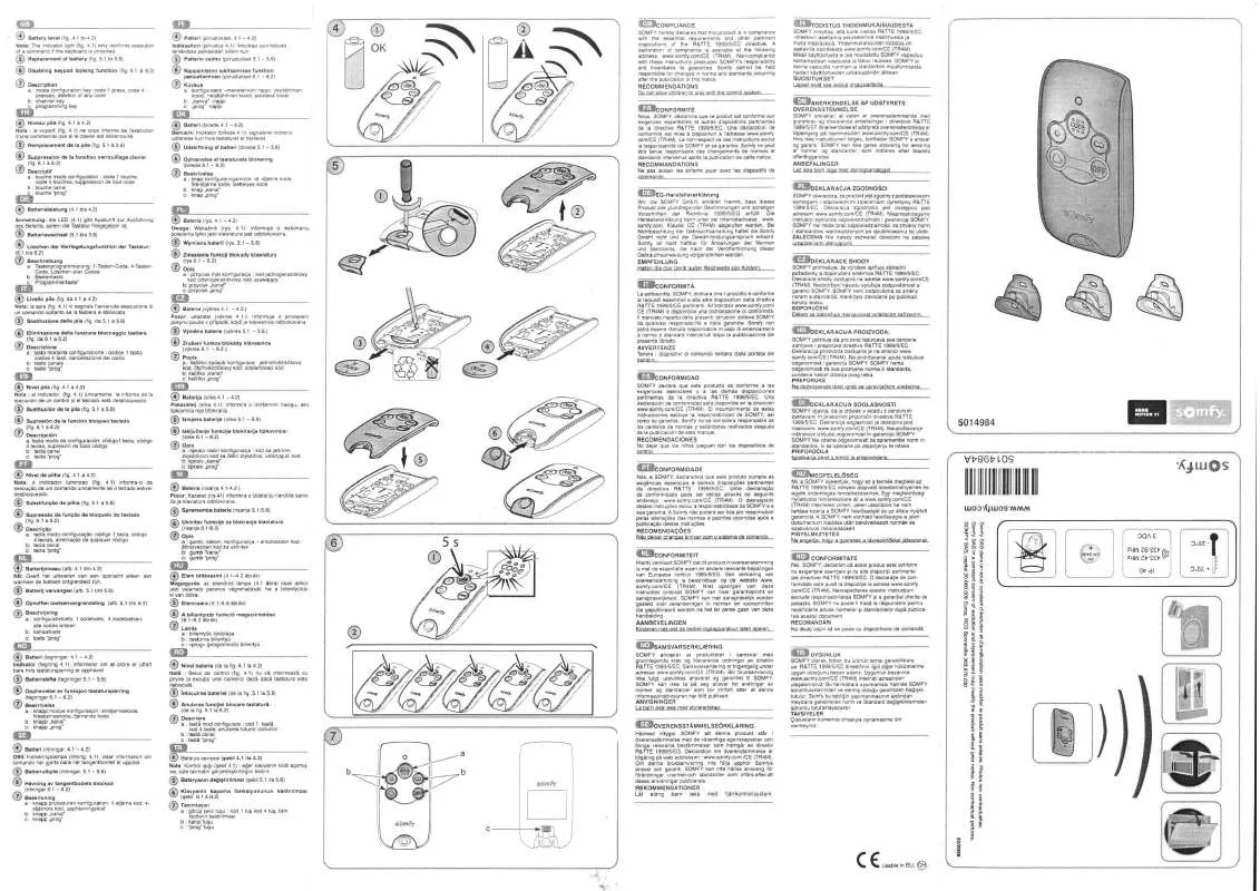 Mode d'emploi SOMFY F880D10D