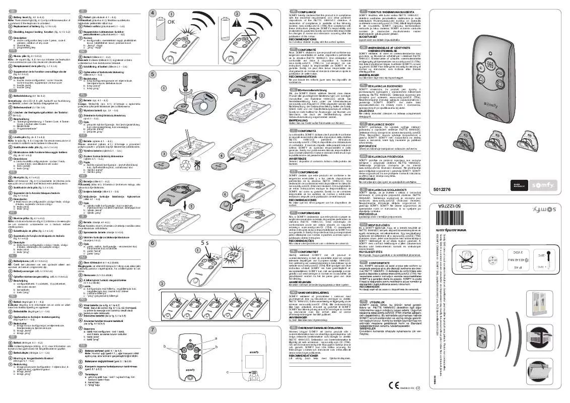Mode d'emploi SOMFY RTS KEYTIS 4