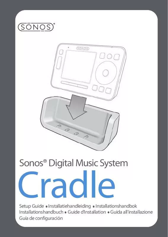 Mode d'emploi SONOS CRADLE