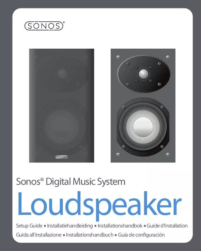 Mode d'emploi SONOS LOUDSPEAKER SP100