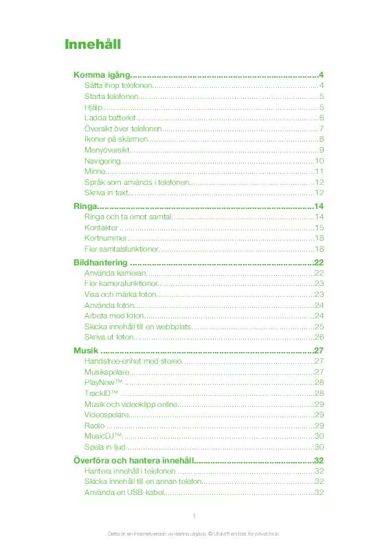 Mode d'emploi SONY ERICSSON JALOU