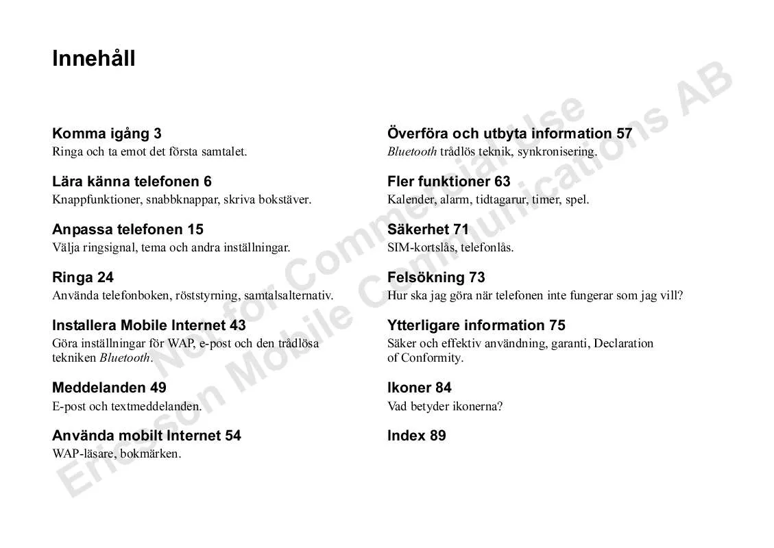 Mode d'emploi SONY ERICSSON T68