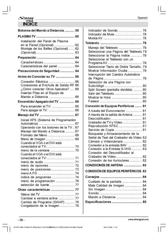 Mode d'emploi STRONG SRT P 4250