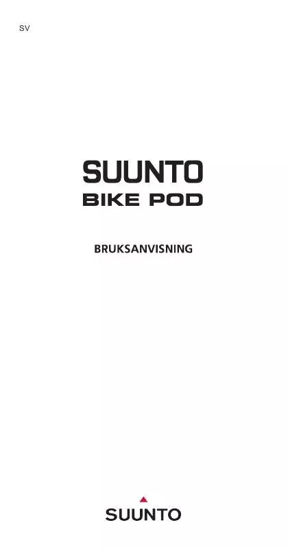 Mode d'emploi SUUNTO BIKE POD