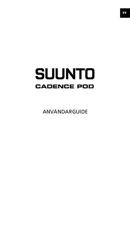 Mode d'emploi SUUNTO CADENCE POD