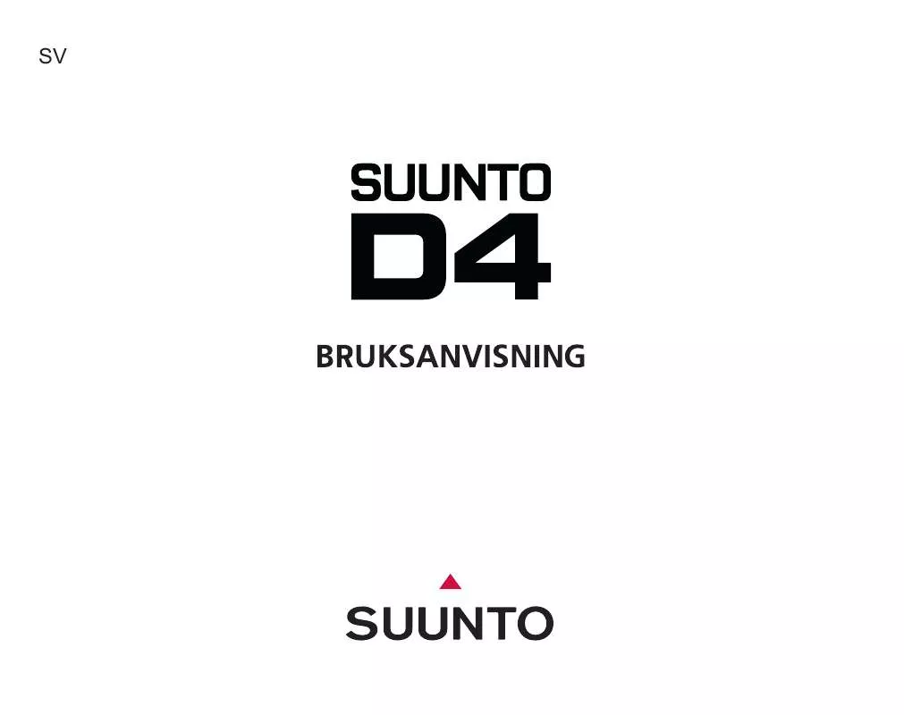 Mode d'emploi SUUNTO D4