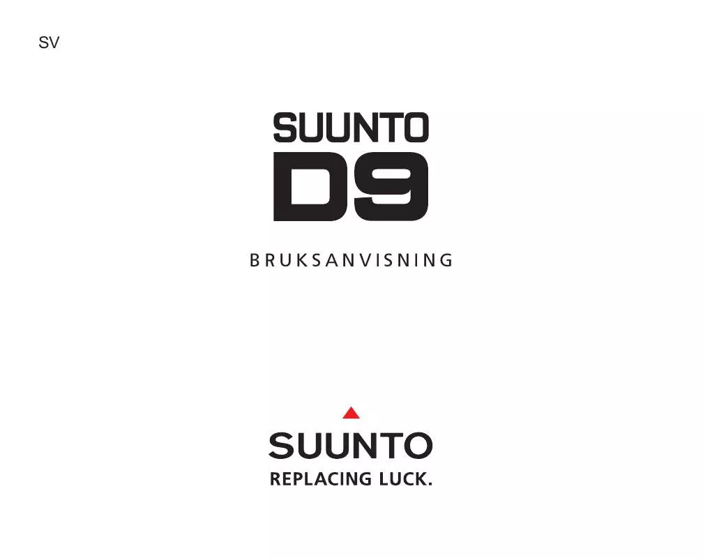 Mode d'emploi SUUNTO D9