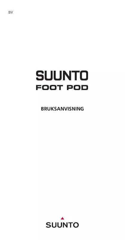 Mode d'emploi SUUNTO FOOT POD