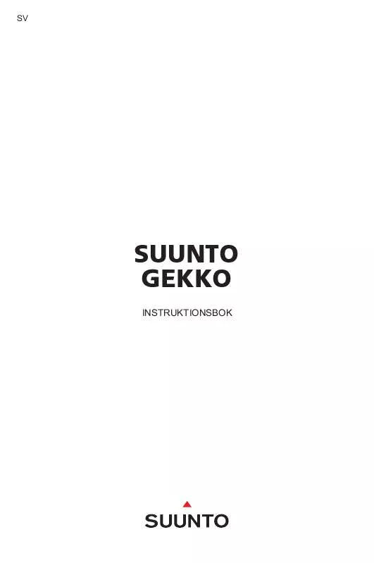 Mode d'emploi SUUNTO GEKKO