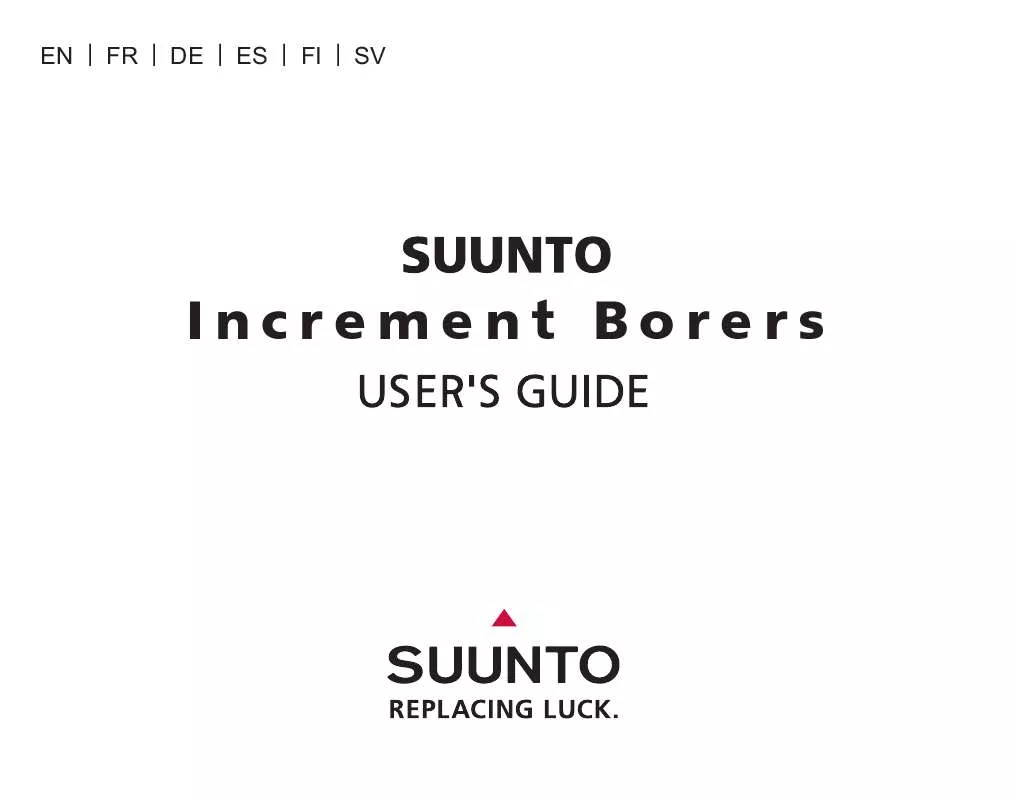 Mode d'emploi SUUNTO INCREMENT BORERS