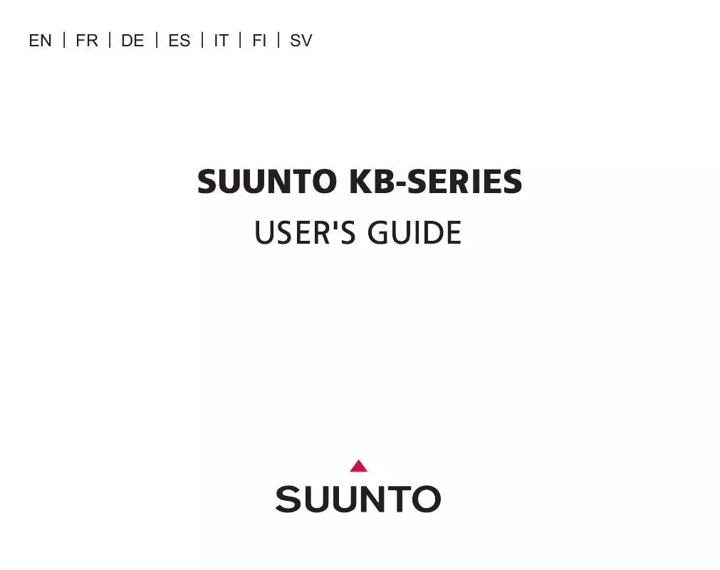 Mode d'emploi SUUNTO KB-SERIES