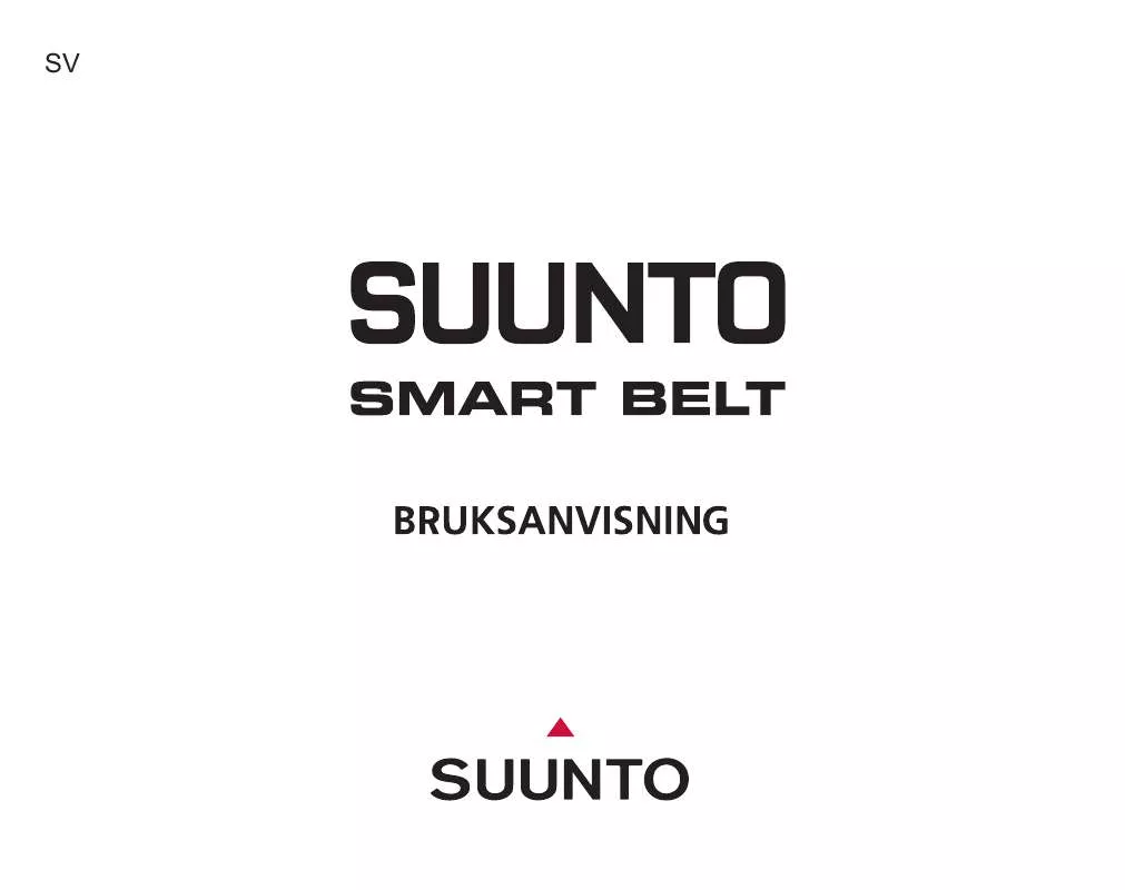 Mode d'emploi SUUNTO SMART BELT