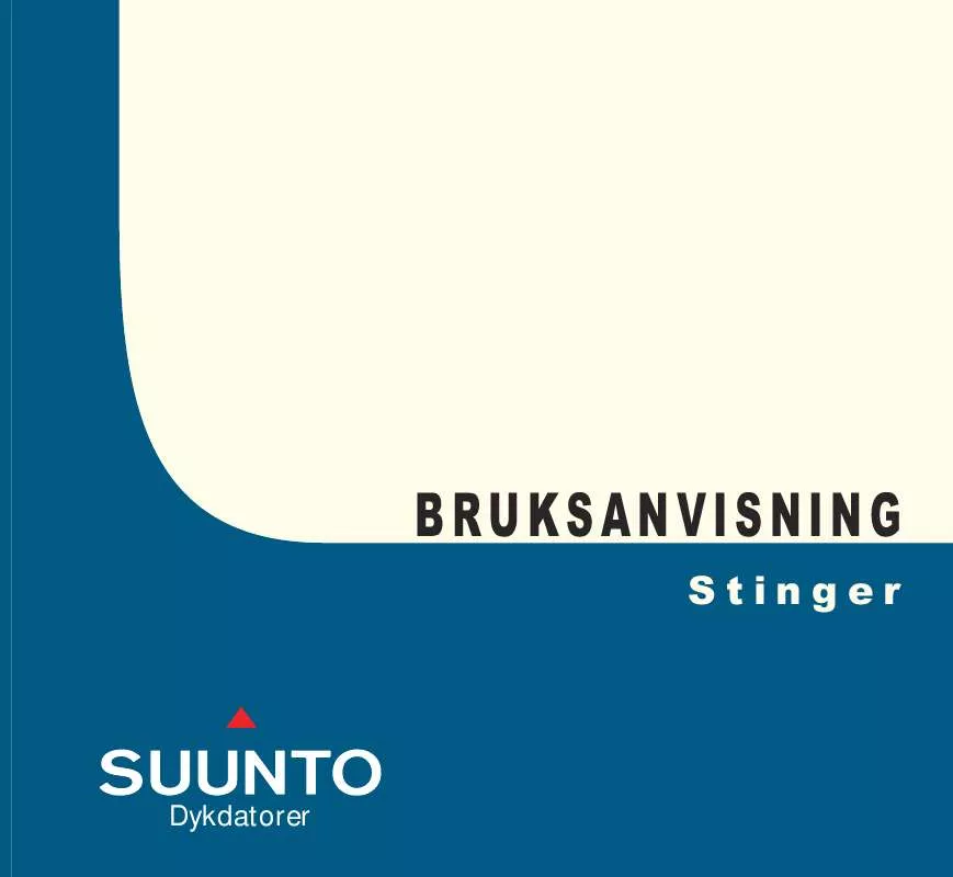 Mode d'emploi SUUNTO STINGER