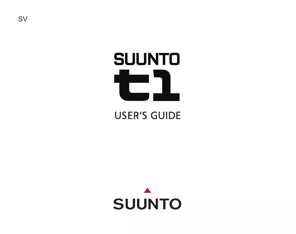 Mode d'emploi SUUNTO T1