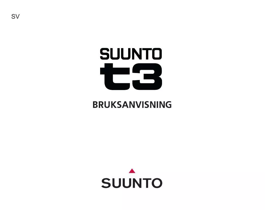 Mode d'emploi SUUNTO T3