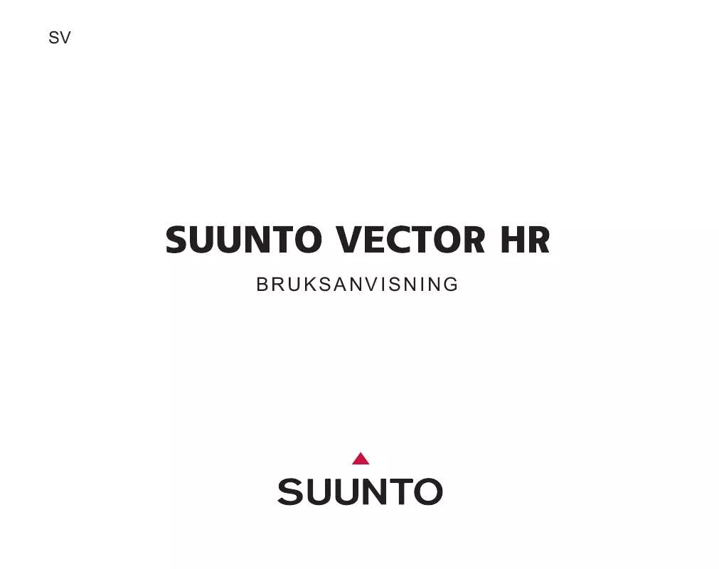 Mode d'emploi SUUNTO VECTOR HR