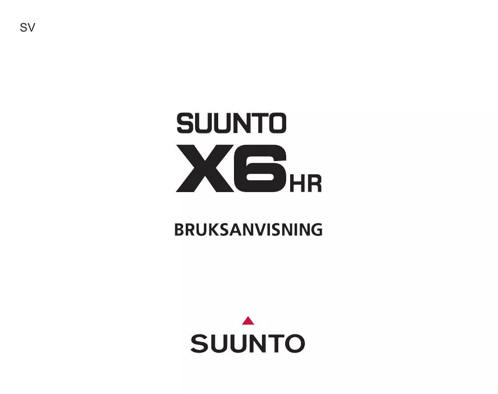 Mode d'emploi SUUNTO X6HR