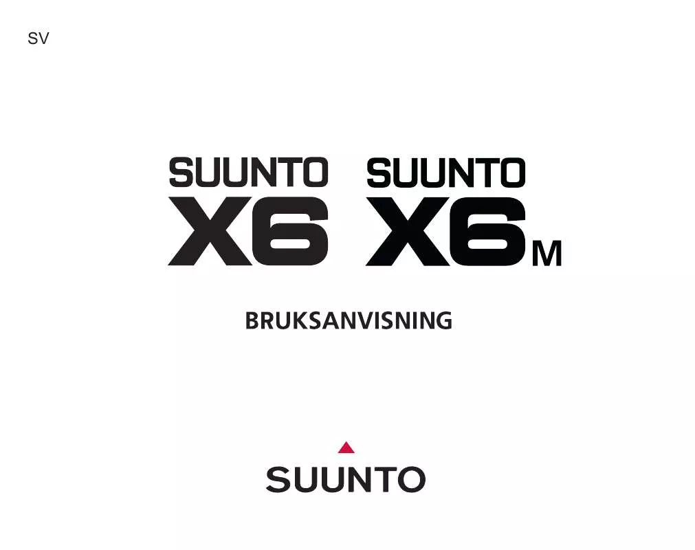 Mode d'emploi SUUNTO X6M