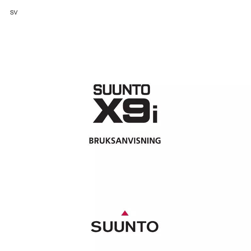 Mode d'emploi SUUNTO X9I